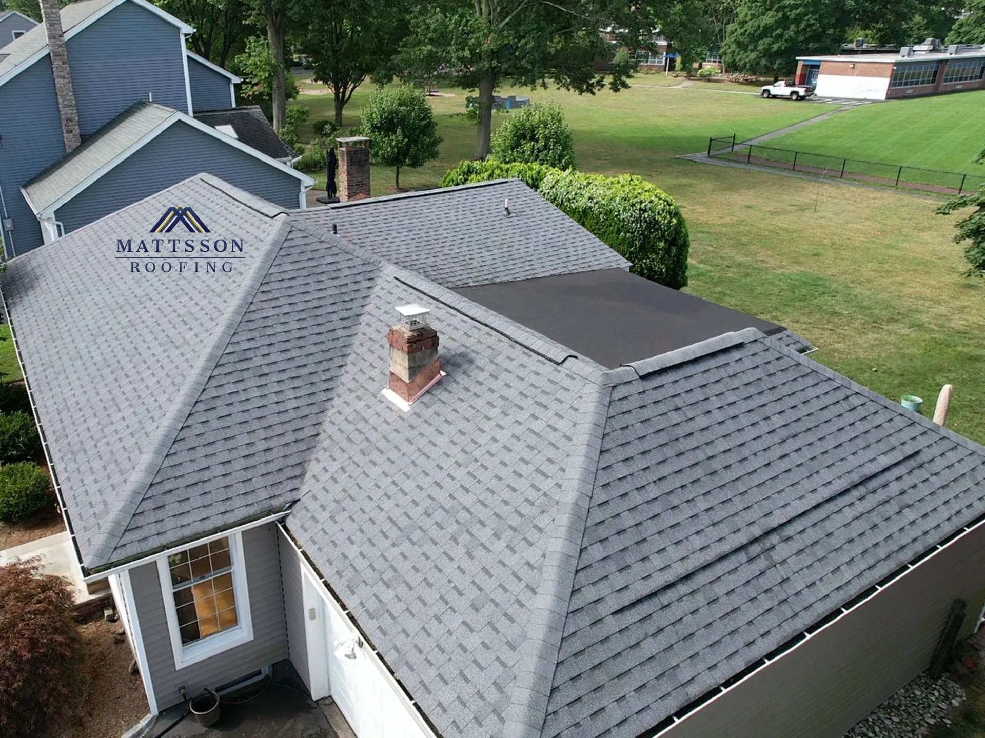 Completed roof replacement on a New Jersey home